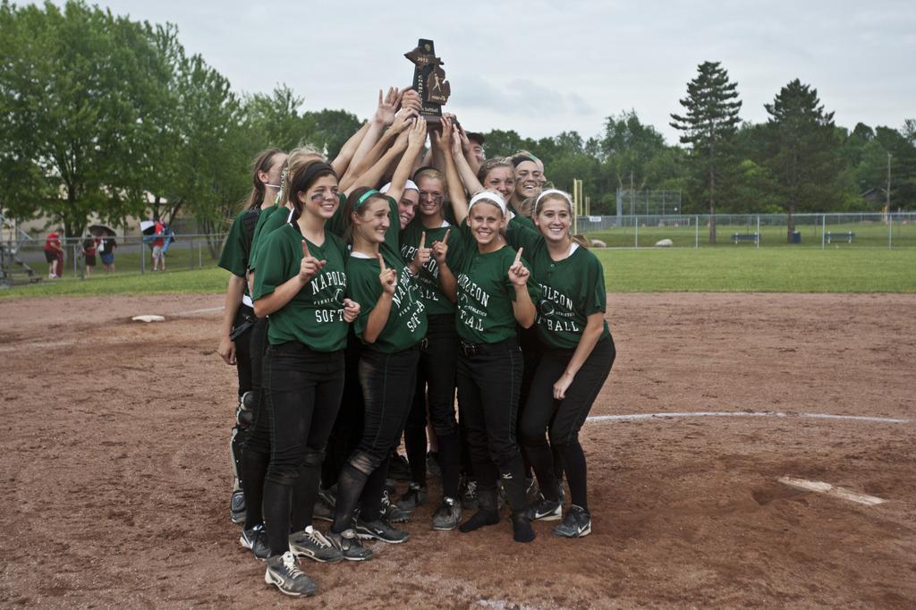 Freshman bats lead Napoleon softball to district championship
