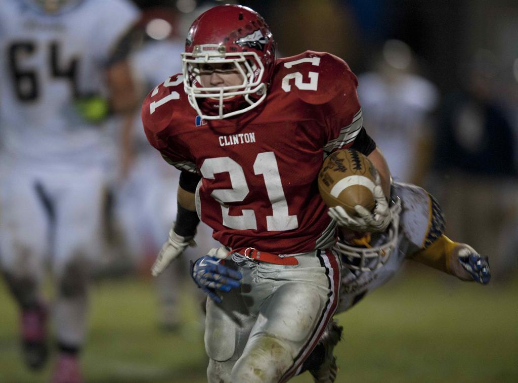 Clinton's speed too much for Grass Lake; Clinton wins first football