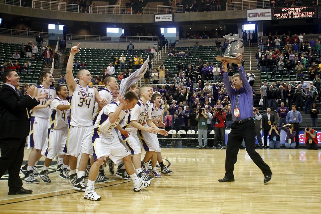 State champion Schoolcraft boys basketball team scoffs at resting on