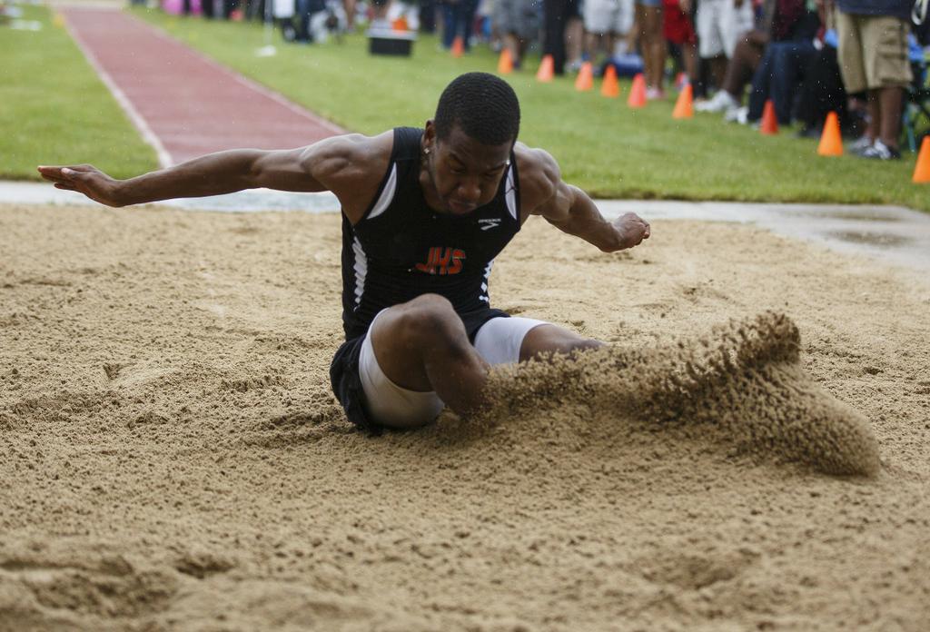 Jackson’s Anthony Owens, who broke Tyrone Wheatley’s long jump record