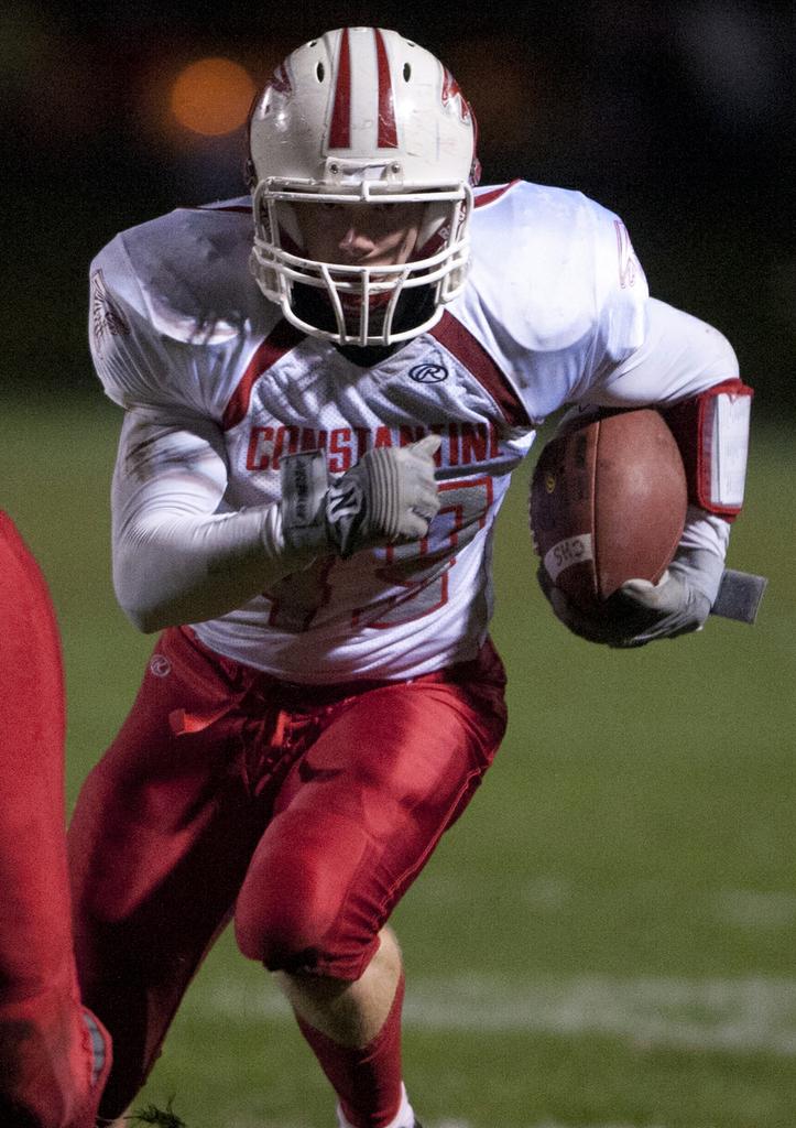 Constantine junior Payton White's fourth TD with 20 seconds left lifts