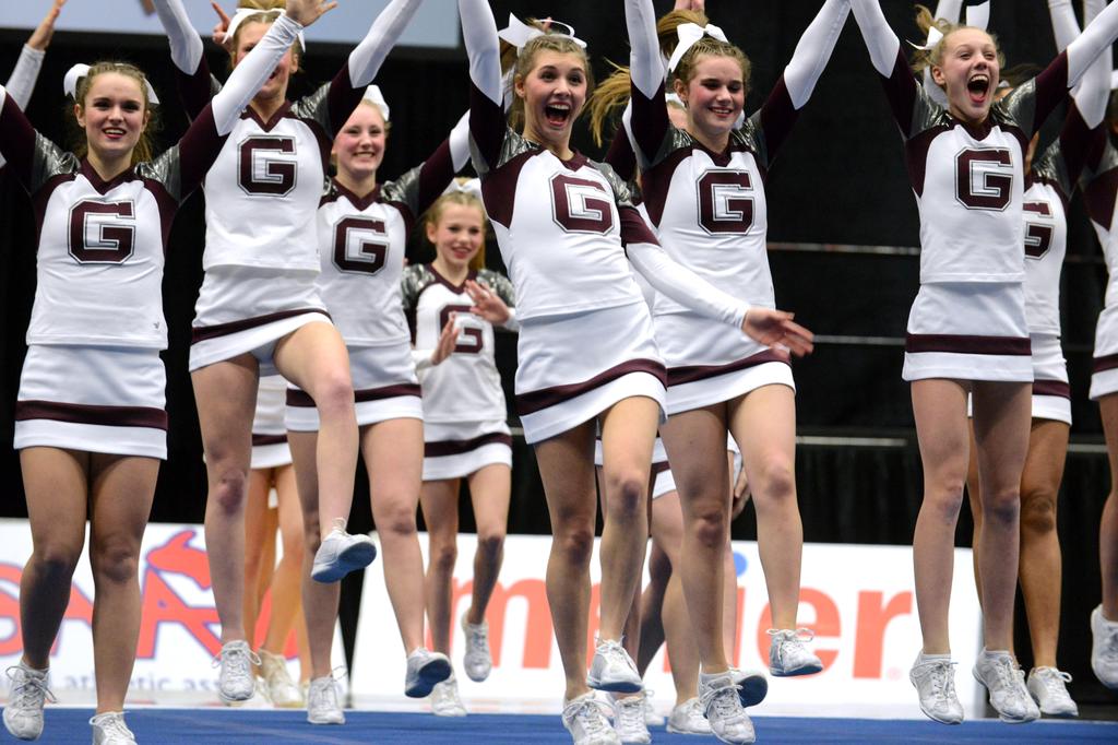 Grandville competitive cheer team wins district title