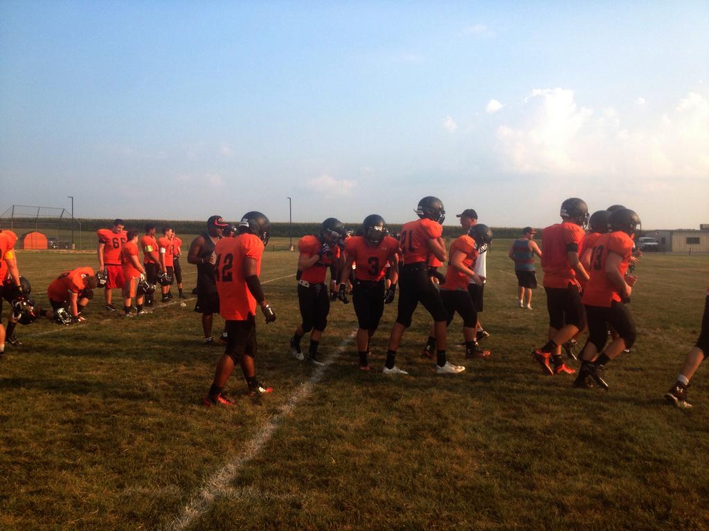 Palmyra cracks the pads on first day of high school football practice