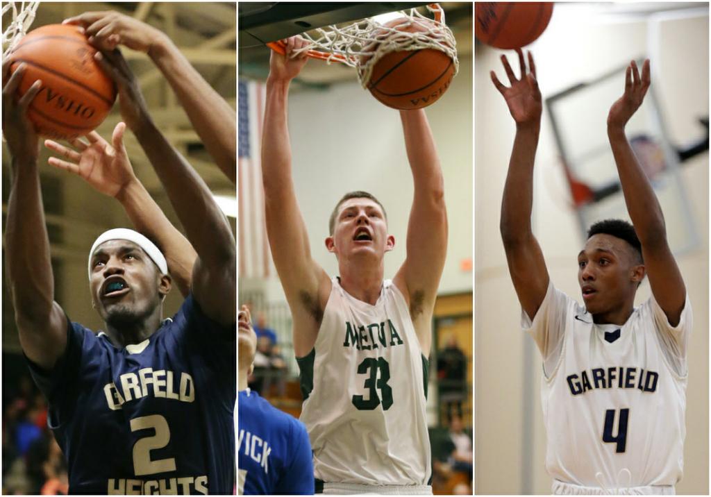Garfield Heights seniors Willie Jackson, Frankie Hughes and Medina’s