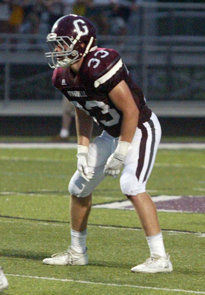 Luke Ensing leads the charge at middle linebacker for Grandville