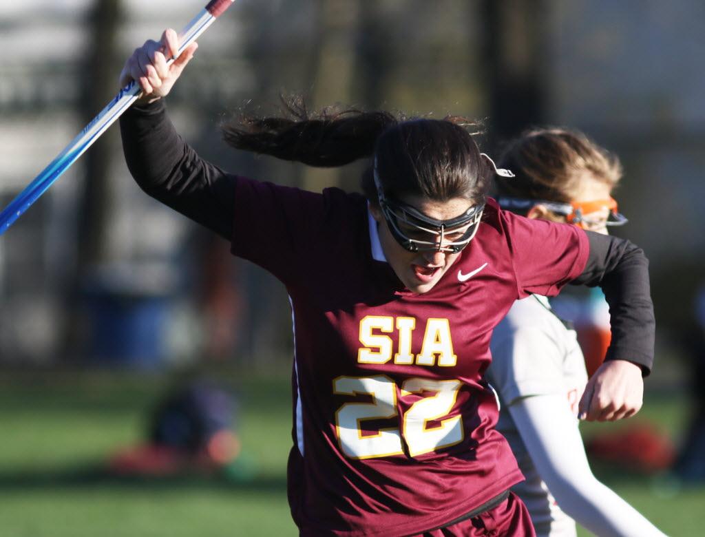 Allison Gibbons nets eight goals in Staten Island Academy's 1910 girls' lacrosse win