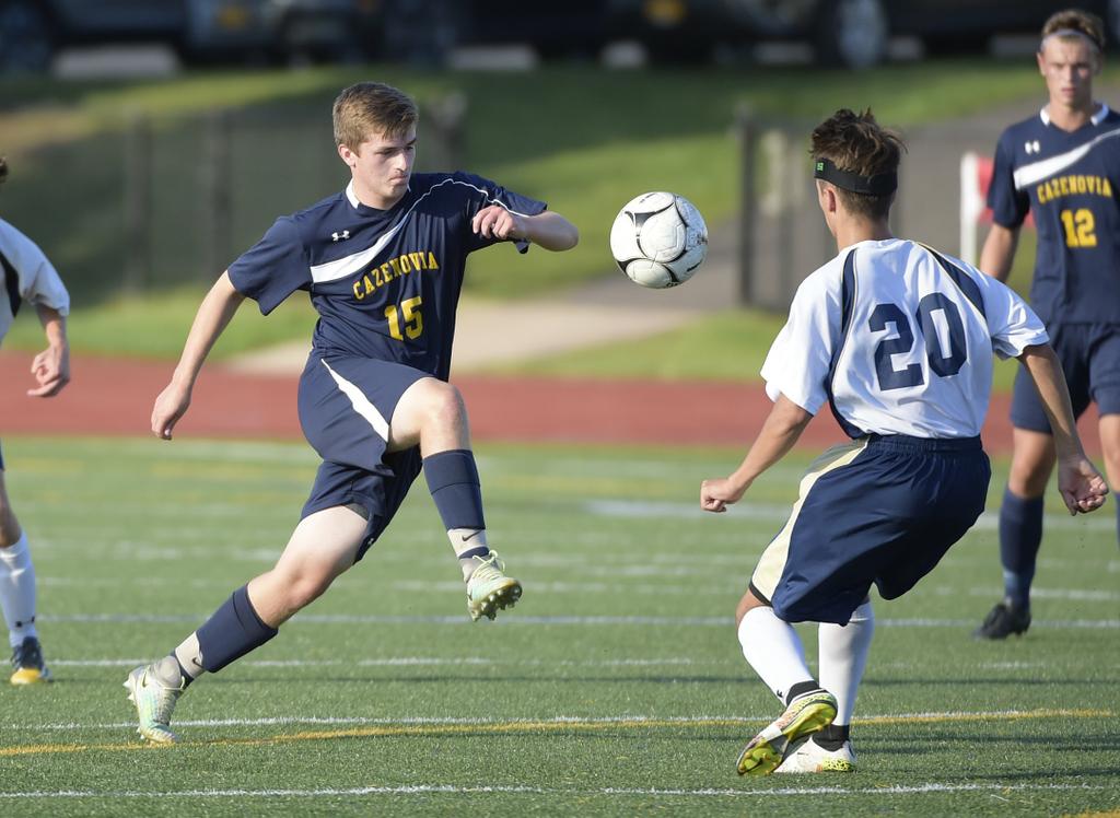 Cazenovia boys soccer comeback, capped by Modzeleski goal, serves