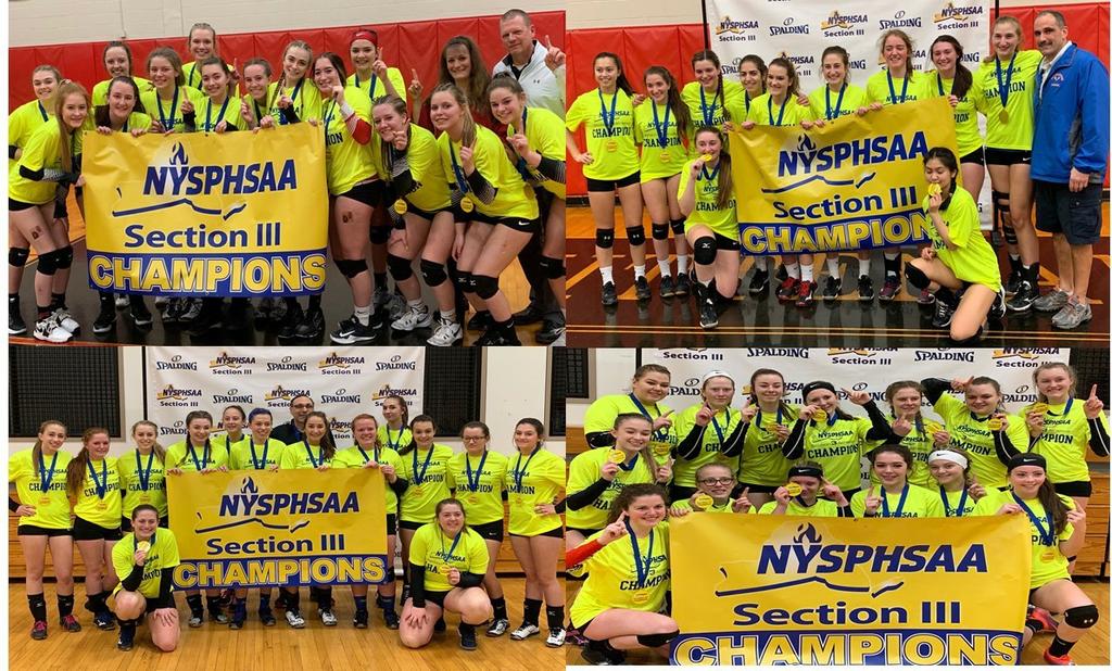 Four girls winter volleyball champs crowned